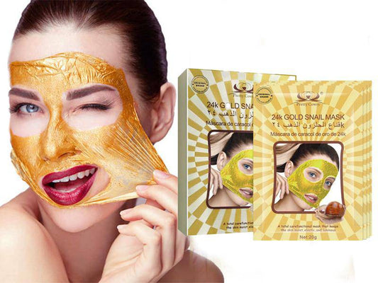 24k Gold Snail Tear Mask for Deep Cleaning and Firming Skin_0